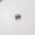 Antiksilber Legierung Groesloch Perle Spacer fuer DIY Charm Armband Schmuckherstellung. - Texturierte Zwischenperlen / Antiksilber