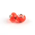 Rote Acryl Große Loch Charm Perlen, Glatte Europäische DIY Armband Zubehör für Schmuck - Hellrot