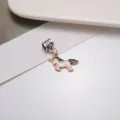 DIY unicorno lega smalto ciondolo nero bianco charms gioielli accessorio collana - Unicorno