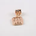 Gold alloy square DIY charm pendant for bracelet necklace jewelry making accessories - Embossed Square Pendant