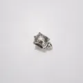 Vintage silberne Schildkröten Perle, Metall Großloch Zwischenperle für DIY Armband Schmuck. - Schildkröte / Antiksilber