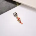 Christmas Candy Cane Enamel Charm DIY Jewelry Accessory Festive Pendant Variant - Candy Cane