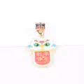 DIY alloy enamel lion dance charm pendant for bracelet necklace colorful jewelry making supplies - Happy New Year Dragon