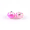 Variante perla grande foro rosa DIY per accessori braccialetto moda europa america. - Rosso rosa