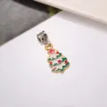 DIY Christmas Tree Enamel Alloy Pendant Cute Holiday Jewelry Accessory Charm Variant Item - Christmas Tree Pendant