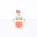 DIY alloy enamel lion pendant cute Chinese style charm for bracelet necklace jewelry making - Dragon Year Great Auspiciousness