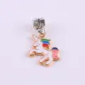 Cute unicorn alloy enamel charm pendant for DIY bracelet necklace jewelry making supplies - Unicorn