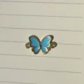 Blue enamel butterfly connector alloy charm for DIY bracelet necklace jewelry making - Blue