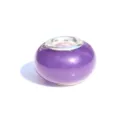 Perla charm sensibile ai UV di colore viola Grande foro per braccialetto fai da te - Viola scuro