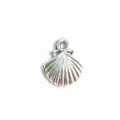 Silver shell charm pendant for DIY bracelet necklace jewelry making accessories alloy bead - Shell Charm