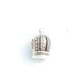 Silver crown charm bead zinc alloy spacer for DIY handmade European charm bracelets. - 8