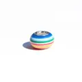 Colorful striped rainbow resin large hole bead, DIY charm bracelet jewelry accessory glass bead. - Rainbow Multicolor Striped 8
