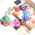Perline con foro grande colorate per braccialetti fai da te, variante perle in resina UV. - Colori Misti 100 Pz