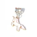 Cute alloy unicorn enamel charm pendant for DIY bracelet and necklace jewelry making supplies. - Unicorn / Pink White