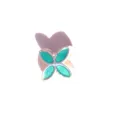 Pendentif trèfle en émail vert, perle en métal exquise pour la fabrication de bijoux DIY. - Trèfle à Quatre Feuilles Vert