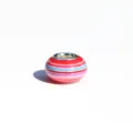 Striped rainbow resin large hole bead DIY bracelet charm accessory red blue purple - Red Blue Purple Pink Striped 9