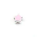 Perla charm stella rosa per accessorio bracciale argento DIY componente di gioielleria. - Rosa