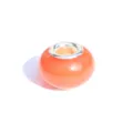 Perlina arancione con grande foro per braccialetti fai da te, perlina rotonda lucida cambio UV - arancio-rosso