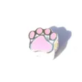 Silberne Legierung rosa Emaillierte Tier Pfotenabdruck Perle für DIY europäische Bettelarmbänder. - Baby Fuß Rosa