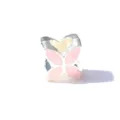 Silberner rosa Emaillierter Schmetterling Großes Loch Perle für DIY Europäische Armbänder. - 2