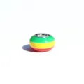Colorful resin stripe large hole bead DIY charm bracelet jewelry accessory loose bead - Green Yellow Red Striped 10