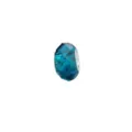 Blue faceted crystal glass charm bead for DIY bracelet jewelry making accessories. - Peacock Blue
