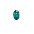 Green faceted crystal loose bead for DIY bracelets, elegant sparkling spacer charm accessory. - Peacock Green