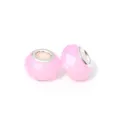 Rosa facettierte Acryl Großloch Perlen für DIY Schmuckherstellung und Armband Design. - Rosa
