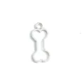 Silver bone charm pendant DIY jewelry accessory for bracelet necklace making supplies - Bone Charm