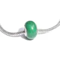 Perle intercalaire en acrylique craquelé vert pour bracelet et collier bijoux DIY - Vert