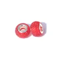 Rote Harz Perlen Grosse Loch DIY Charm Spacer Schmuck Zubehoer Basteln Komponenten - Hellrot