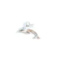 Silver dolphin charm pendant metal bead for DIY jewelry making bracelet accessory component - Dolphin Charm