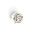 Antique silver flower charm bead, zinc alloy floral spacer bead for DIY bracelet jewelry making. - 15