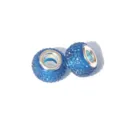 Blue resin starry sky large hole charm bead DIY jewelry accessory component variant item - Sapphire Blue