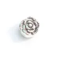 Antique silver flower large hole charm bead, zinc alloy DIY jewelry accessory for bracelet. - 16