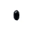 Black faceted crystal charm bead silver core DIY bracelet loose spacer jewelry accessory - Black