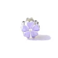 Silber lila Emaillierte Blume Charms Perle mit grossem Loch fur DIY Armband Schmuckherstellung. - 8