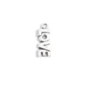 Silver metal LOVE letter pendant charm for DIY bracelet and necklace jewelry making. - LOVE Letter Pendant