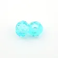 Lichtblauwe gefaseerde harskralen met groot gat voor DIY armband sieraden accessoires - Meerblauw