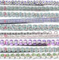 DIY strass alliage grands trous perles, style Pandora bracelet perles en vrac 9 styles. - Style 2 / Rose