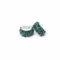 Abalorios espaciadores de diamantes de imitación verdes para pulseras DIY accesorios - Verde oscuro