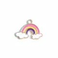Enamel rainbow cloud charm bead alloy DIY bracelet pendant jewelry accessory for women - Rainbow Cloud Charm