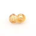 Gele hars gefacetteerde grote gat kraal voor DIY bedelarmbanden en sieraden accessoires. - Lichte Amber