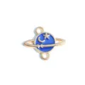 DIY Saturn Planet Connector Charm Gold Blue Enamel Bracelet Necklace Jewelry Parts - Saturn Pendant