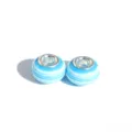 Blue white striped resin charm beads large hole DIY bracelet loose beads jewelry accessories - Blue White Striped 22