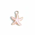 Cute pink enamel starfish charm alloy pendant for DIY bracelet necklace jewelry making accessory - Pink Enamel Starfish Pendant
