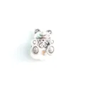 Silver plated cute bear charm bead for DIY European snake chain charm bracelets and jewelry making. - 26