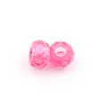 Pink faceted large hole beads variant, resin crystal DIY bracelet jewelry making accessory. - Rose Red