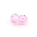 Pink faceted large hole resin beads for DIY bracelets and jewelry making accessories. - Pink