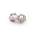 DIY Faceted Large Hole Beads Resin Imitation Glass Jewelry Accessories For Bracelets Craft - Gray